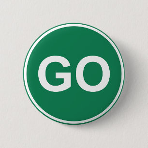 GO-teken Ronde Button 5,7 Cm