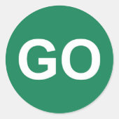 GO-teken Ronde Sticker (Voorkant)
