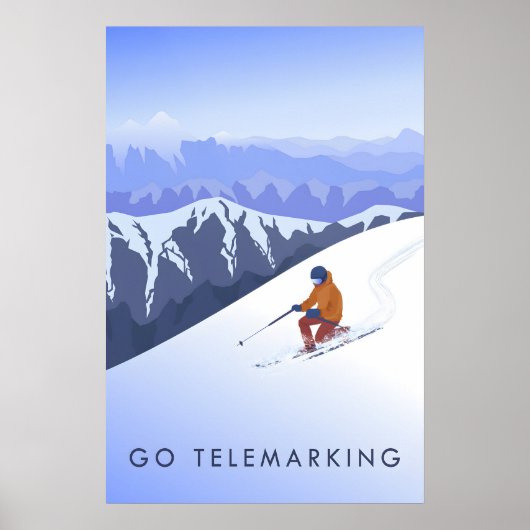 Go Telemarking Travel Poster (Voorkant)