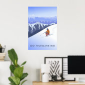 Go Telemarking Travel Poster (Thuiskantoor)