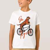 Go Tiger-fiets T-shirt (Voorkant)