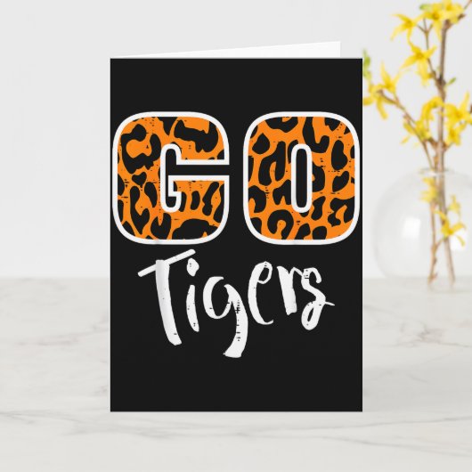 Go Tiger Men Women Kids Girls Youth Boys Teen  Kaart (Gele Bloem)