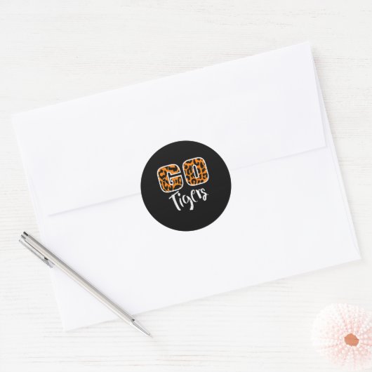 Go Tiger Men Women Kids Girls Youth Boys Teen  Ronde Sticker (Envelop)