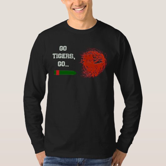 Go Tigers Go Bangladesh Tigers T-shirt (Voorkant)