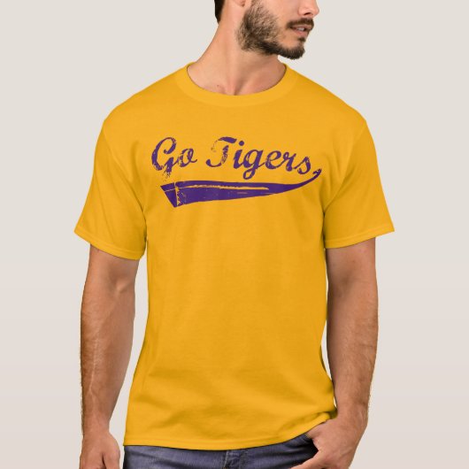 Go Tigers (Paars) T-shirt (Voorkant)