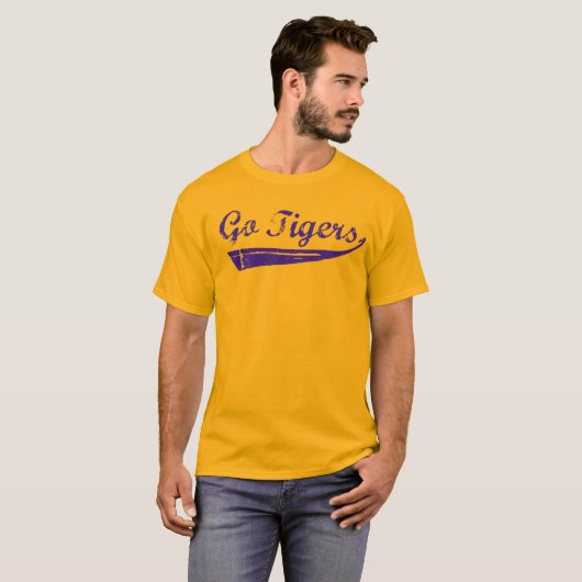 Go Tigers  (Paars) T-shirt (Voorkant volledig)