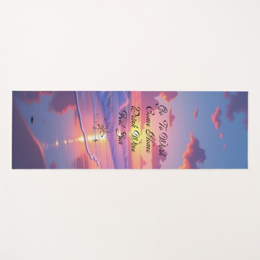 Go To Work, Come Home, Drink Wine, Feel Zen Yogamat (Voorkant (horizontaal))