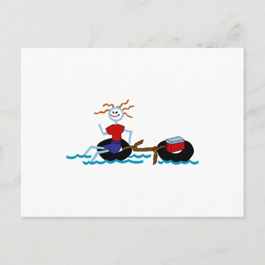 Go Tubing Briefkaart (Voorkant)