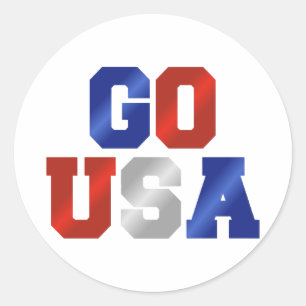 GO USA Rood Wit & Blauw Stickers