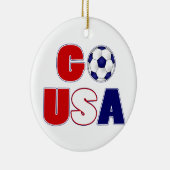 Go USA Soccer Keramisch Ornament (Rechts)