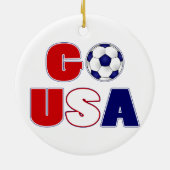 Go USA Soccer Keramisch Ornament (Achterkant)