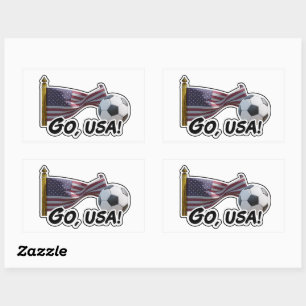 Go, USA Voetbalfan Rechthoekige Sticker