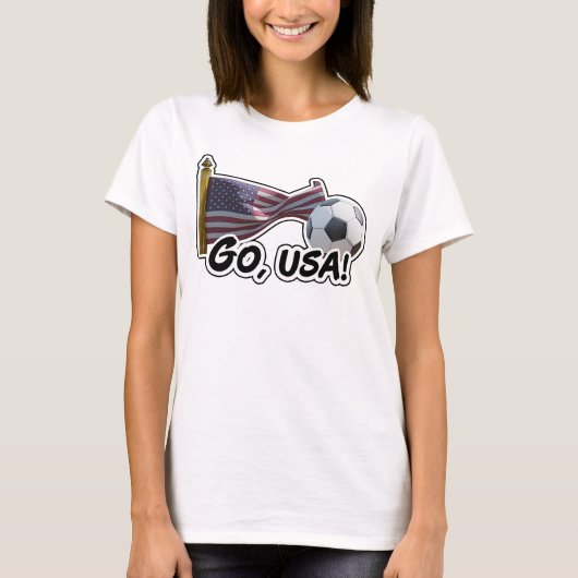 Go, USA Voetbalfan T-shirt (Voorkant)