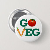 Go Veg Button (Voorkant /achterkant)