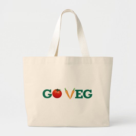 Go Veg Canvas tas (Voorkant)