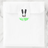 Go Veg © Logo Ronde Sticker (Tas)