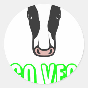 Go Veg © Logo Ronde Sticker