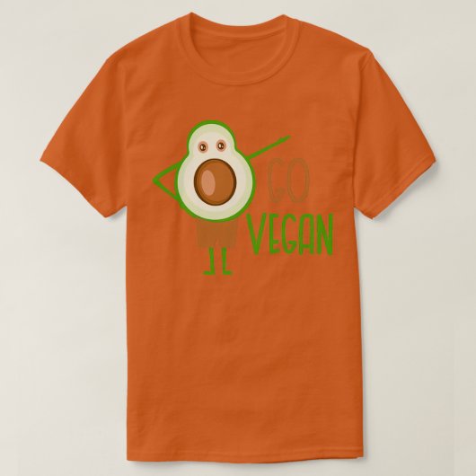 Go Vegan Avocado Classic TShirt (Design voorkant)