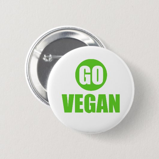 Go Vegan Badge Pin Button (Voorkant /achterkant)