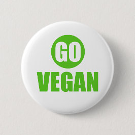 Go Vegan Badge Pin Button