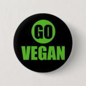 Go Vegan Badge Pin Button (Voorkant)