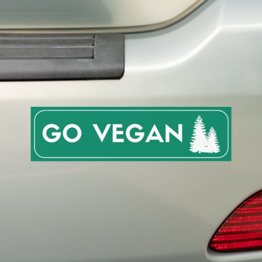 GO VEGAN bumper sticker (Op auto)