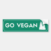 GO VEGAN bumper sticker (Voorkant)