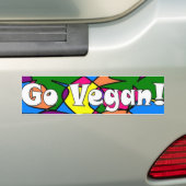 Go Vegan Bumpersticker (Op auto)