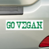Go Vegan Bumpersticker (Op auto)