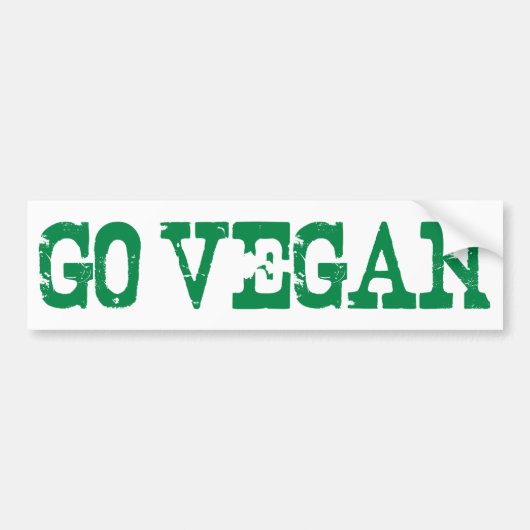 Go Vegan Bumpersticker (Voorkant)