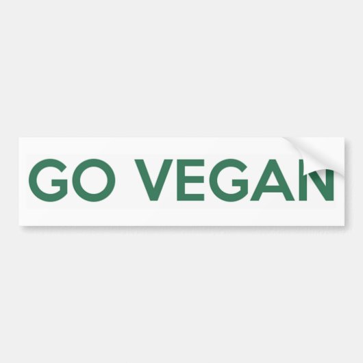 Go Vegan Bumpersticker (Voorkant)