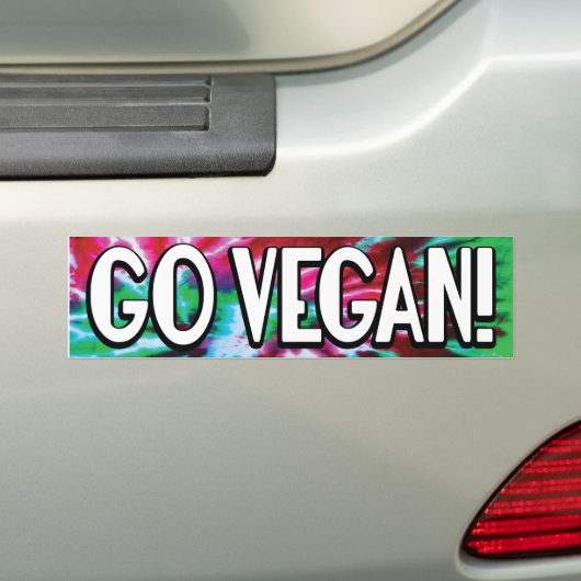 Go Vegan Bumpersticker (Op auto)