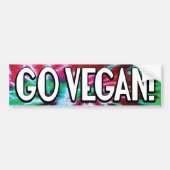 Go Vegan Bumpersticker (Voorkant)
