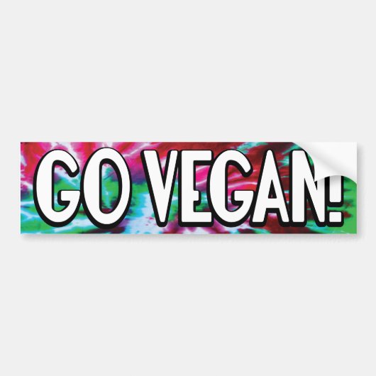 Go Vegan Bumpersticker (Voorkant)