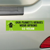 Go Vegan Bumpersticker (Op auto)