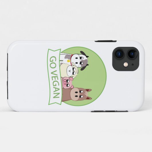 Go Vegan Case-Mate iPhone Case (Achterkant (horizontaal))