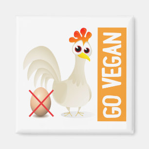 Go Vegan Chicken Magneet