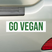 Go Vegan - Dierenrechten Bumpersticker (Op auto)
