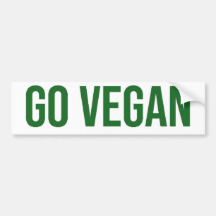 Go Vegan - Dierenrechten Bumpersticker