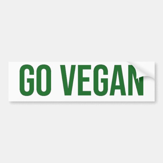 Go Vegan - Dierenrechten Bumpersticker (Voorkant)