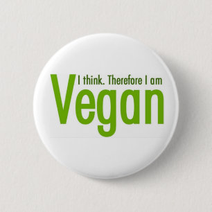 Go Vegan - Dierenrechten Ronde Button 5,7 Cm
