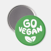 Go Vegan Green Magneet (Voorkant / Achterkant)