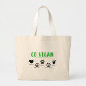 Go Vegan Grote Tote Bag (Voorkant)