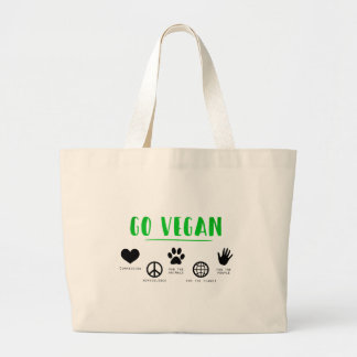 Go Vegan Grote Tote Bag