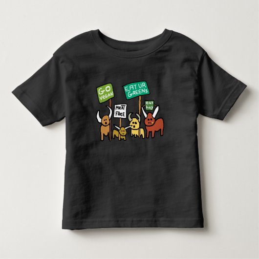 Go Vegan Kinder Shirts (Voorkant)