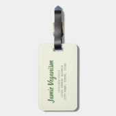 Go Vegan Made door Planten veggie  vegetariërs Bagagelabel (Achterkant verticaal)