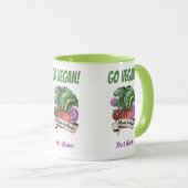 Go Vegan Made door Planten veggie  vegetariërs Mok (Voorkant rechts)