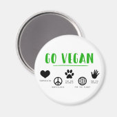Go Vegan Magneet (Voorkant / Achterkant)