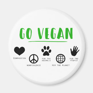 Go Vegan Magneet