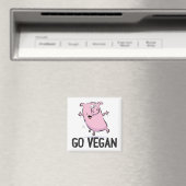 Go Vegan Magnet met Varken (Insitu (Vaatwasser))